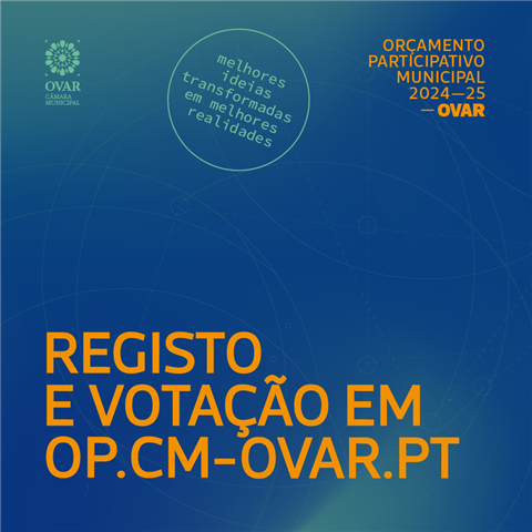Município de Ovar abre fase de votação do Orçamento Participativo 2024/2025