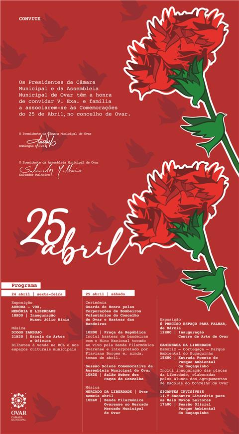 Município de Ovar semeia Abril com iniciativas culturais e comunitárias