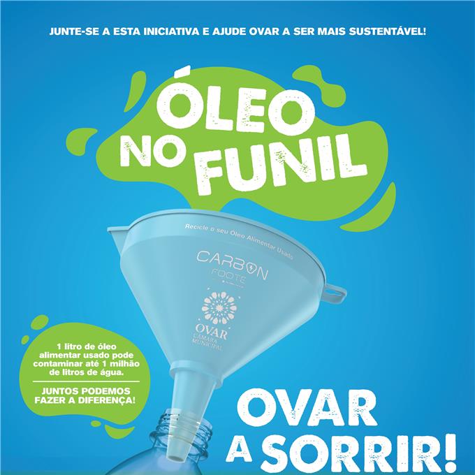Município de Ovar incentiva população a reciclar o Óleo Alimentar Usado 